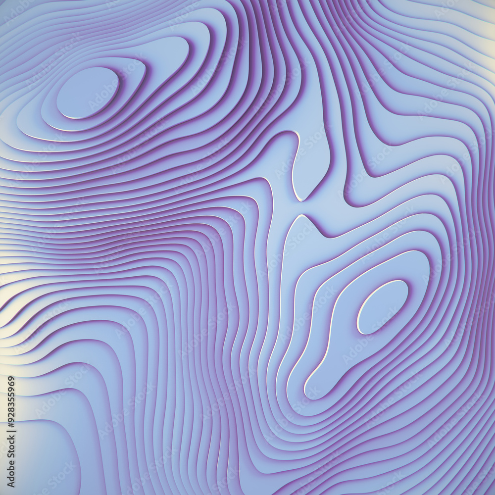 Poster Fascinating illustration of an abstract colored wave pattern. 3d rendering