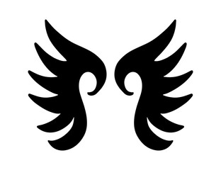 Fototapeta premium Bird Angle Wings Halloween Sketch Logo Emblem
