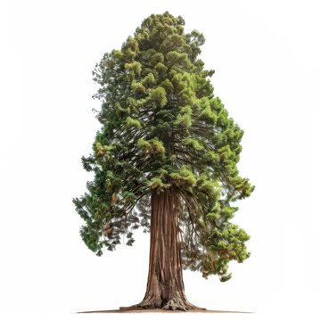 recommend clip art: Tall Redwood Tree Isolated on White Background