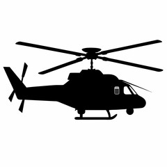 Helicopter Black silhouette