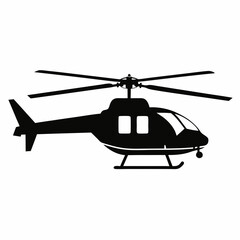 Helicopter Black silhouette