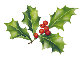 PNG holly branch, transparent background
