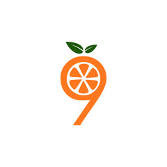 logo design vector combination of orange fruit and initials or letters or alphabet or numbers for business purposes and others