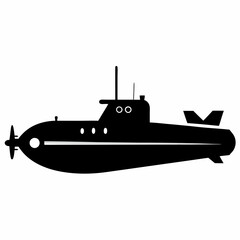 Submarine Black silhouette