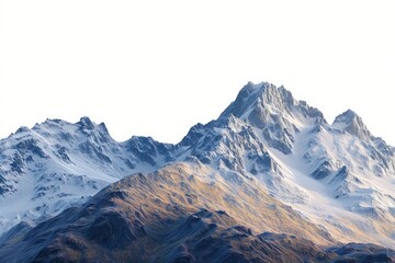 Obraz premium A scenic view of a mountain range covered in snow, ideal for winter or outdoor-themed projects