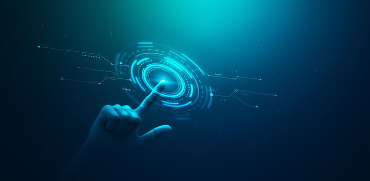 Technology digital AI innovation future concept network internet cyberspace smart system virtual cyber security cloud computer interface learning algorithm interactive media metaverse global business.