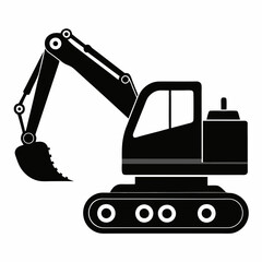 Excavator Black silhouette