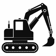 Excavator Black silhouette