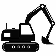 Excavator Black silhouette