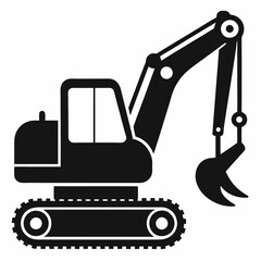 Excavator Black silhouette