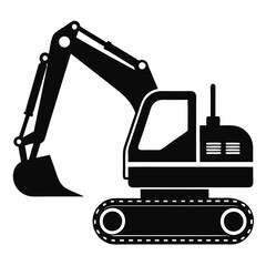 Excavator Black silhouette