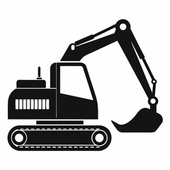 Excavator Black silhouette