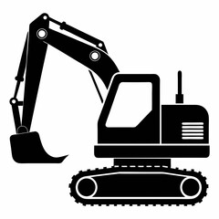 Excavator Black silhouette