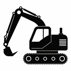 Excavator Black silhouette