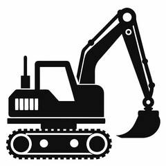 Excavator Black silhouette