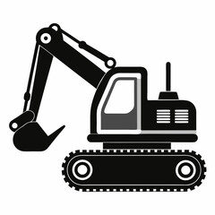 Excavator Black silhouette