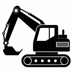 Excavator Black silhouette