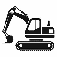Excavator Black silhouette