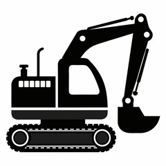 Excavator Black silhouette