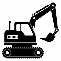 Excavator Black silhouette