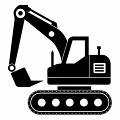 Excavator Black silhouette