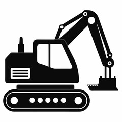 Excavator Black silhouette
