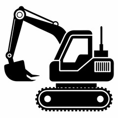 Excavator Black silhouette