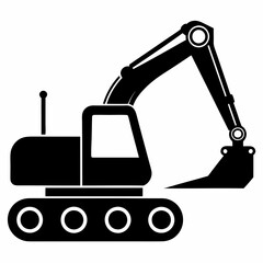 Excavator Black silhouette