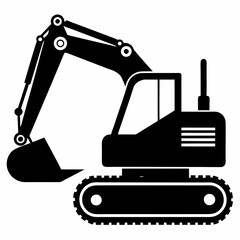 Excavator Black silhouette