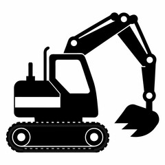 Excavator Black silhouette