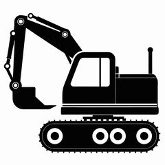 Excavator Black silhouette