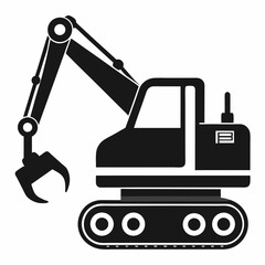 Excavator Black silhouette