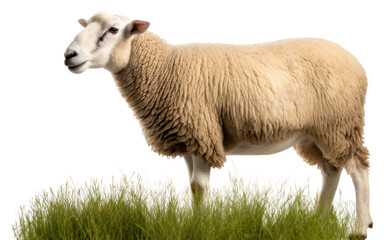 Fototapeta premium PNG Sheep grazing grass livestock animal mammal.