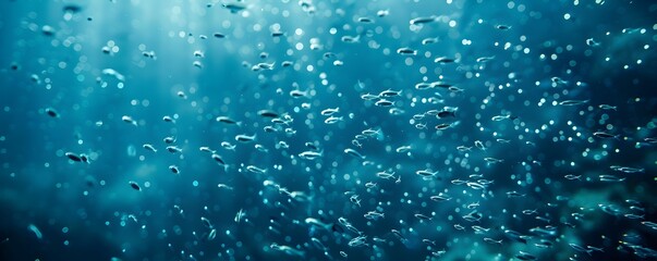 Bioluminescent Plankton Glowing in the Dark Ocean creating Magical Underwater Light Show