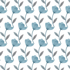Elegant vector pattern featuring seamless grey flower petals. Ideal for backgrounds, textiles, and sophisticated designs.
