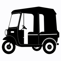 Auto Rickshaw Black silhouette