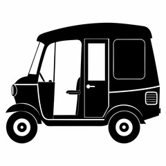 Auto Rickshaw Black silhouette