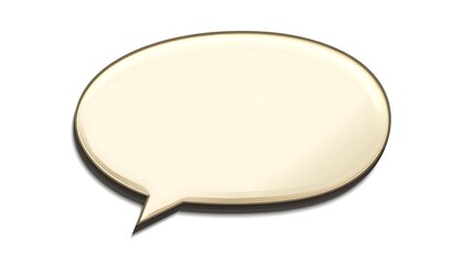 Speech bubble with curved edges and a border no background