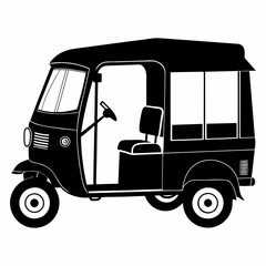 Auto Rickshaw Black silhouette
