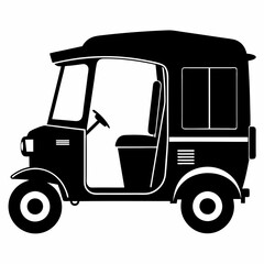 Auto Rickshaw Black silhouette