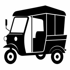 Auto Rickshaw Black silhouette