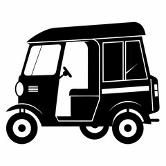 Auto Rickshaw Black silhouette
