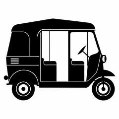 Auto Rickshaw Black silhouette