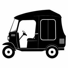 Auto Rickshaw Black silhouette