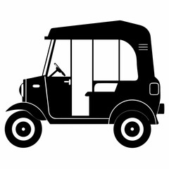 Auto Rickshaw Black silhouette