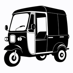 Auto Rickshaw Black silhouette