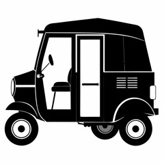 Auto Rickshaw Black silhouette