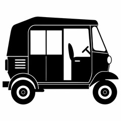 Auto Rickshaw Black silhouette