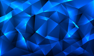 Fototapeta premium shiny blue diamond texture blue polygon pattern background