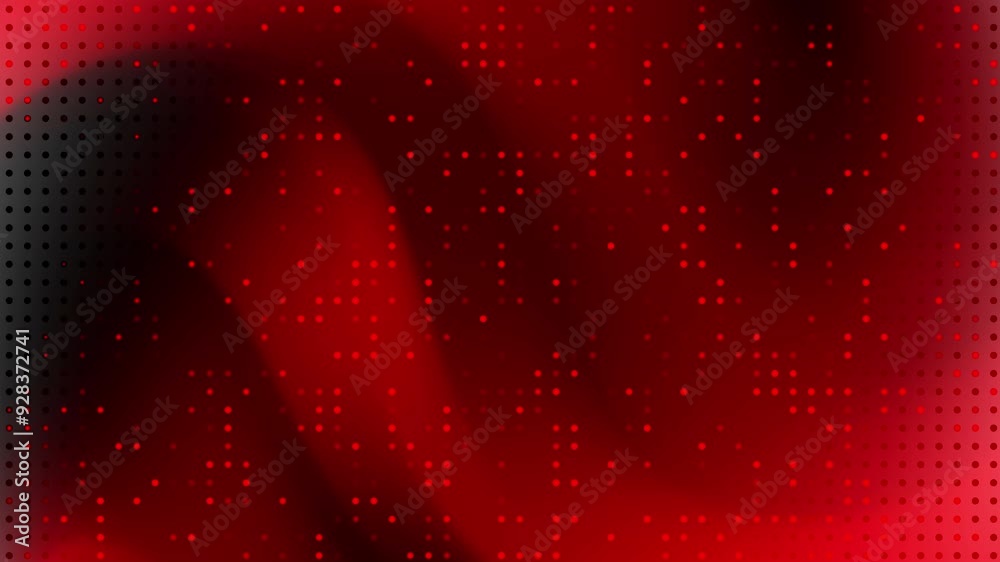 Wall mural abstract red and black background with a dotted pattern.